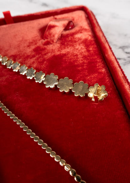 Sophie Bille Brahe Yellow And Diamond Fleur De Tennis Necklace