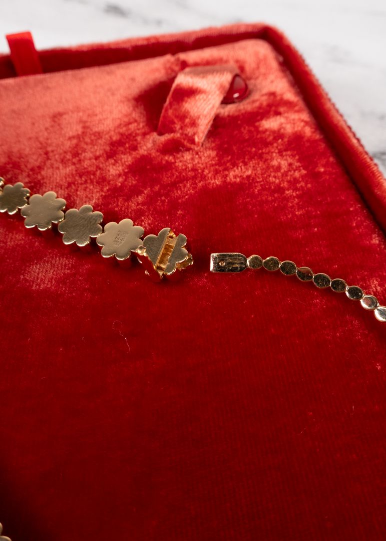 Sophie Bille Brahe Yellow And Diamond Fleur De Tennis Necklace