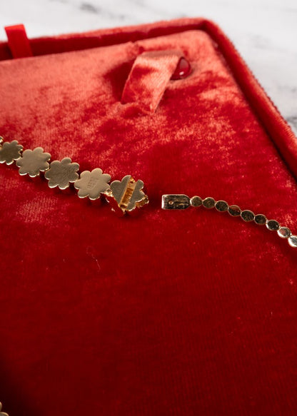 Sophie Bille Brahe Yellow And Diamond Fleur De Tennis Necklace