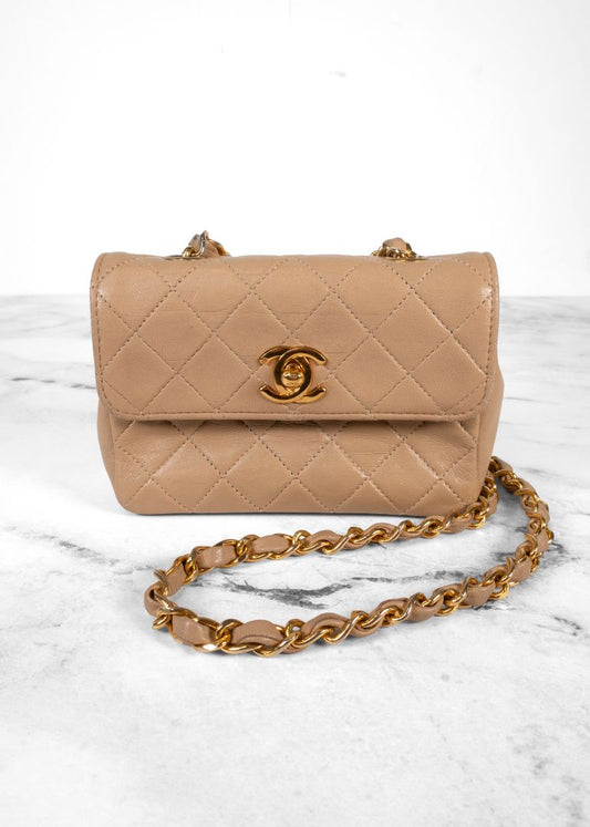 Chanel Beige Mini Flap Bag