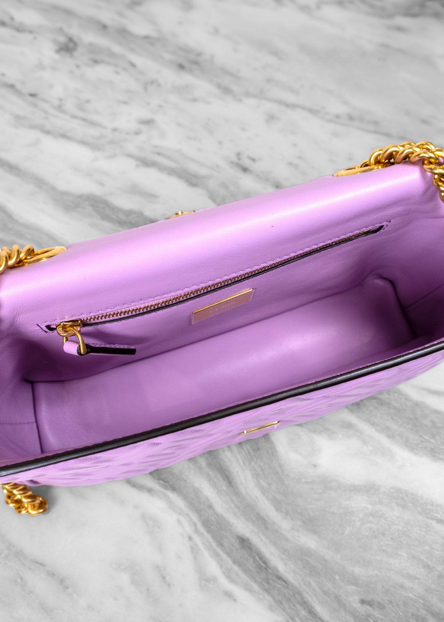 Fendi Lilac Baguette Chain Midi