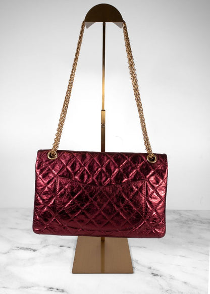 Chanel Metallic Burgundy Mademoiselle Shoulder Bag Brand New