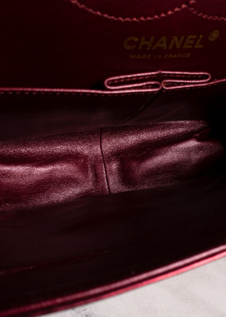 Chanel Metallic Burgundy Mademoiselle Shoulder Bag Brand New