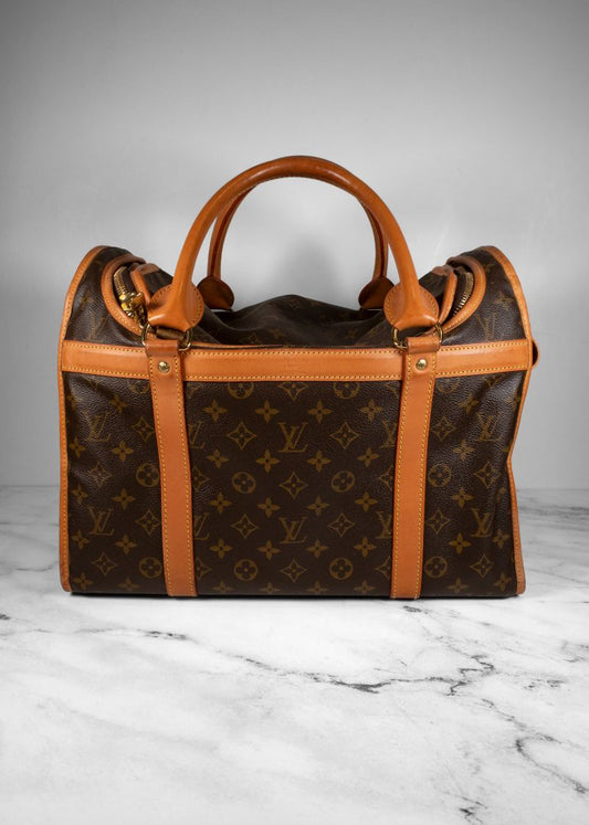 Louis Vuitton Brown Monogram Leather Dog Carrier