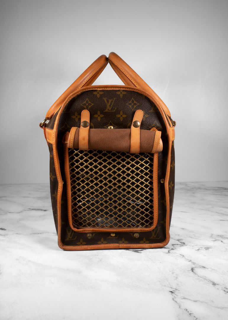 Louis Vuitton Brown Monogram Leather Dog Carrier