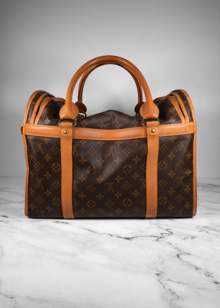 Louis Vuitton Brown Monogram Leather Dog Carrier