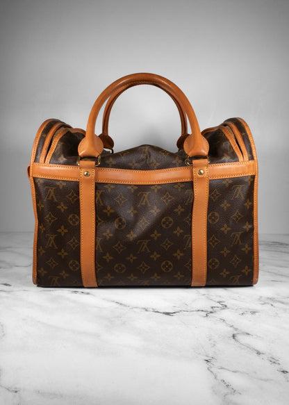 Louis Vuitton Brown Monogram Leather Dog Carrier