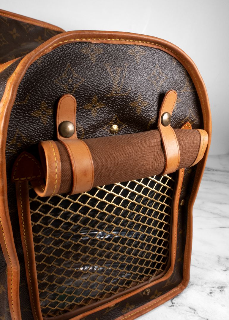 Louis Vuitton Brown Monogram Leather Dog Carrier