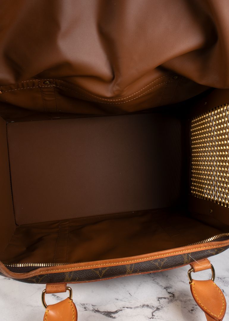 Louis Vuitton Brown Monogram Leather Dog Carrier