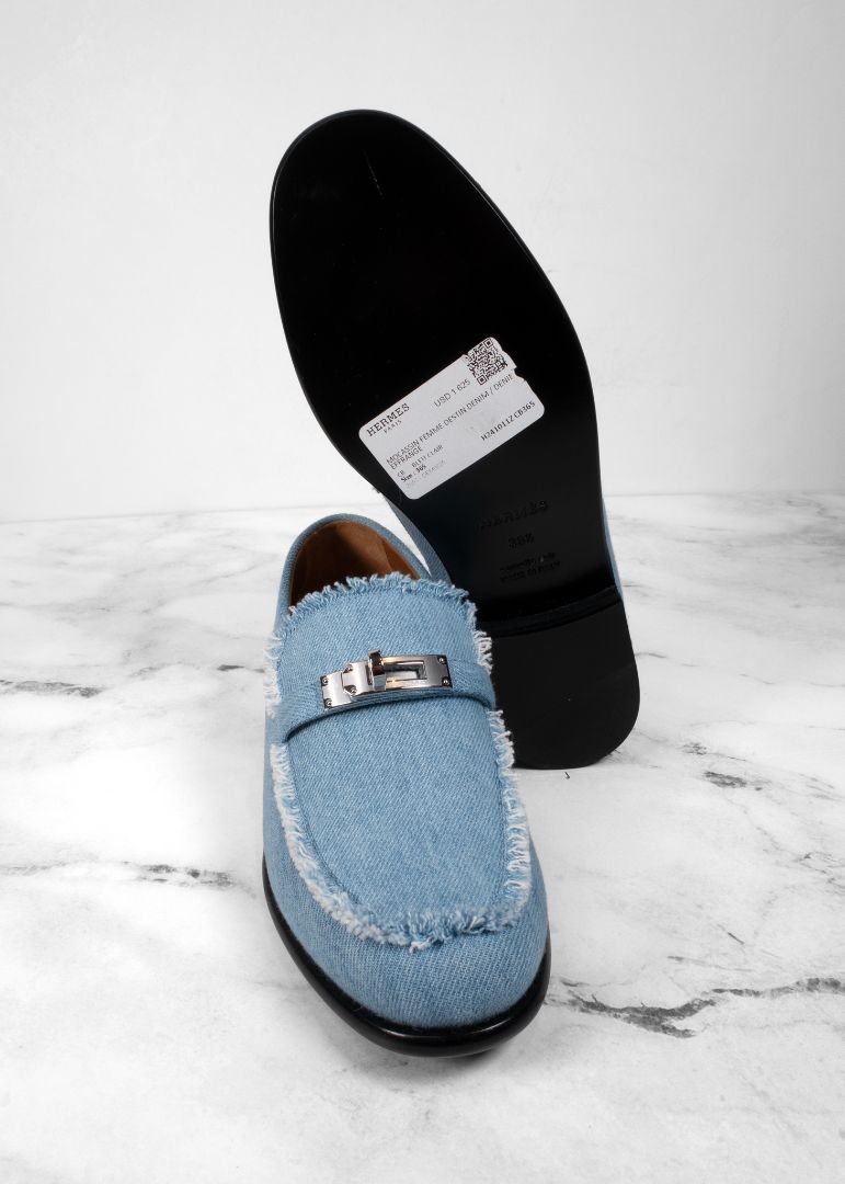 Hermès Destin Loafer Denim Bleu Clair