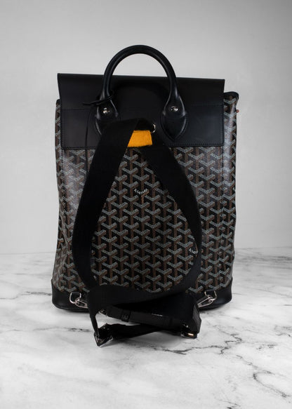 Goyard Goyardine Calfskin Alpin MM Backpack in Black