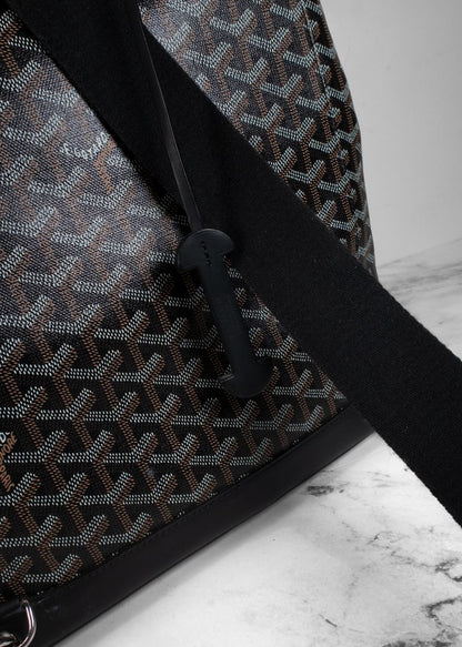 Goyard Goyardine Calfskin Alpin MM Backpack in Black