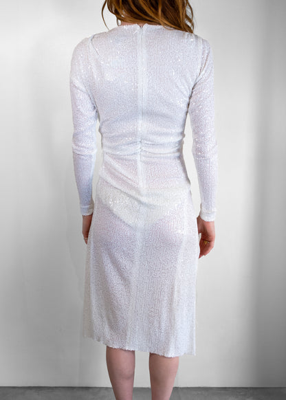 Meryll Rogge Sequin Slit Dress