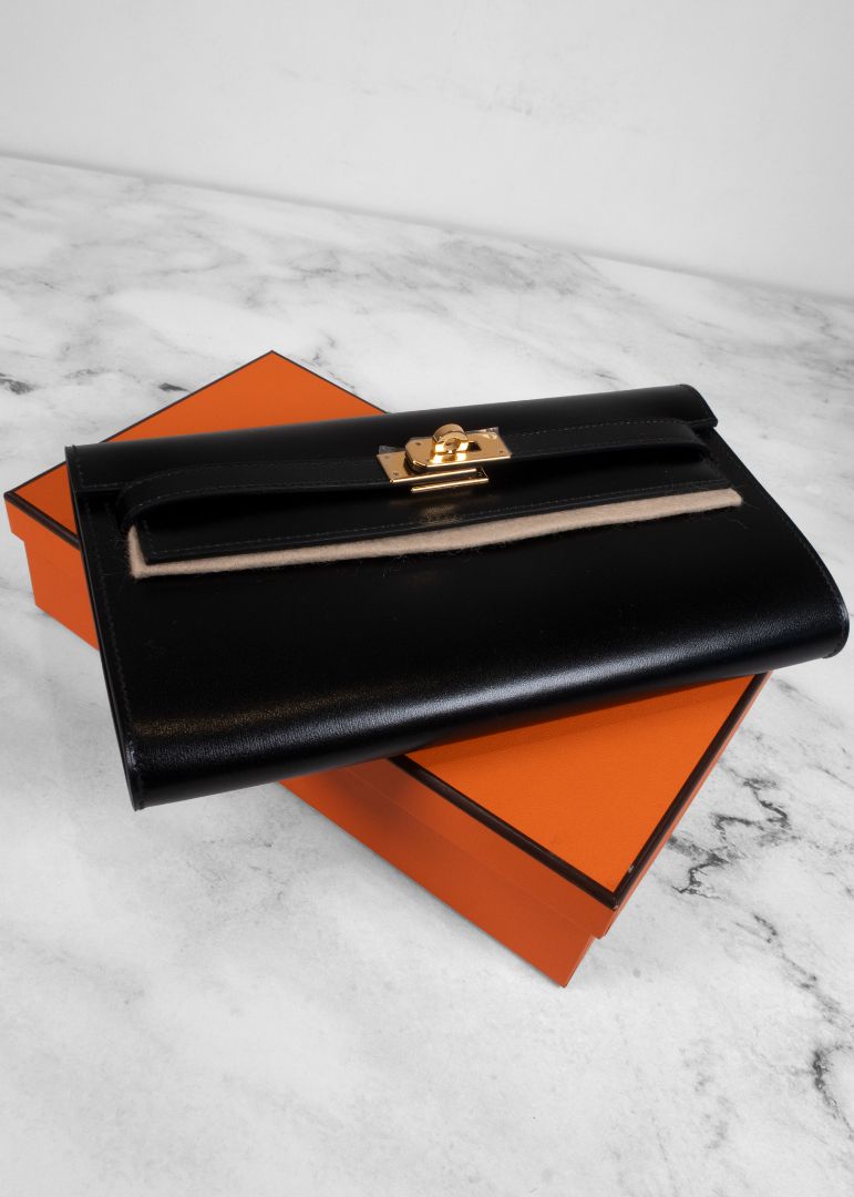 Hermes Black Kelly To Go Wallet