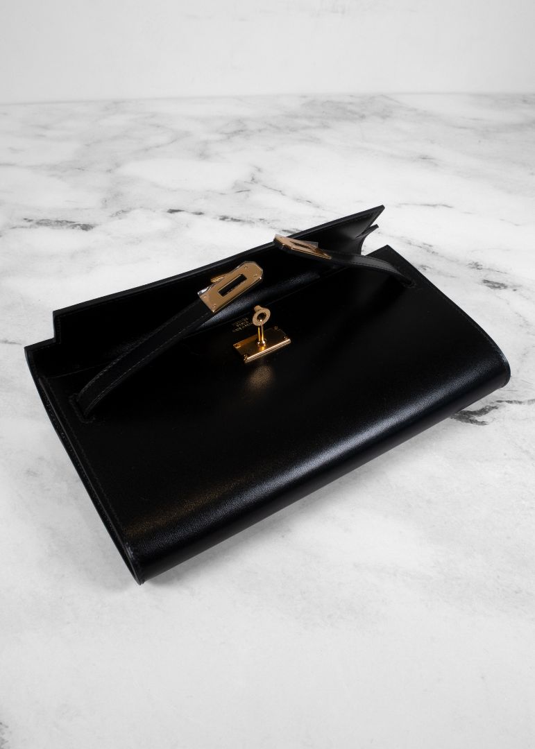 Hermes Black Kelly To Go Wallet