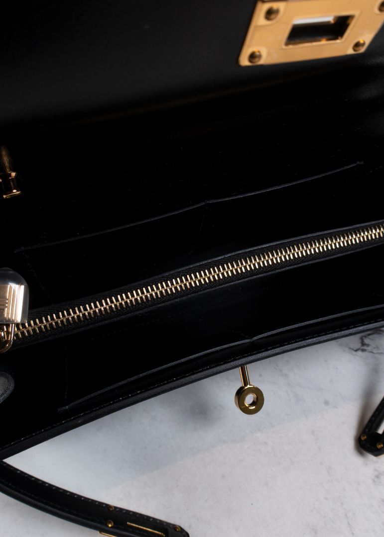 Hermes Black Kelly To Go Wallet