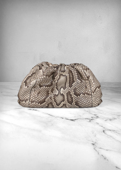 Bottega Veneta Python The Pouch Oversized Clutch