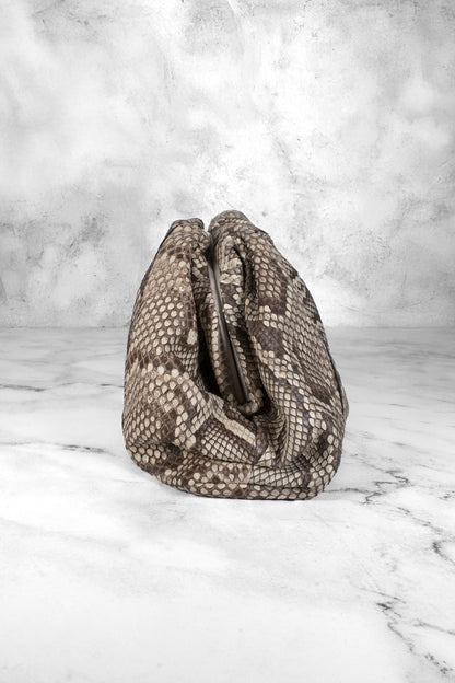 Bottega Veneta Python The Pouch Oversized Clutch