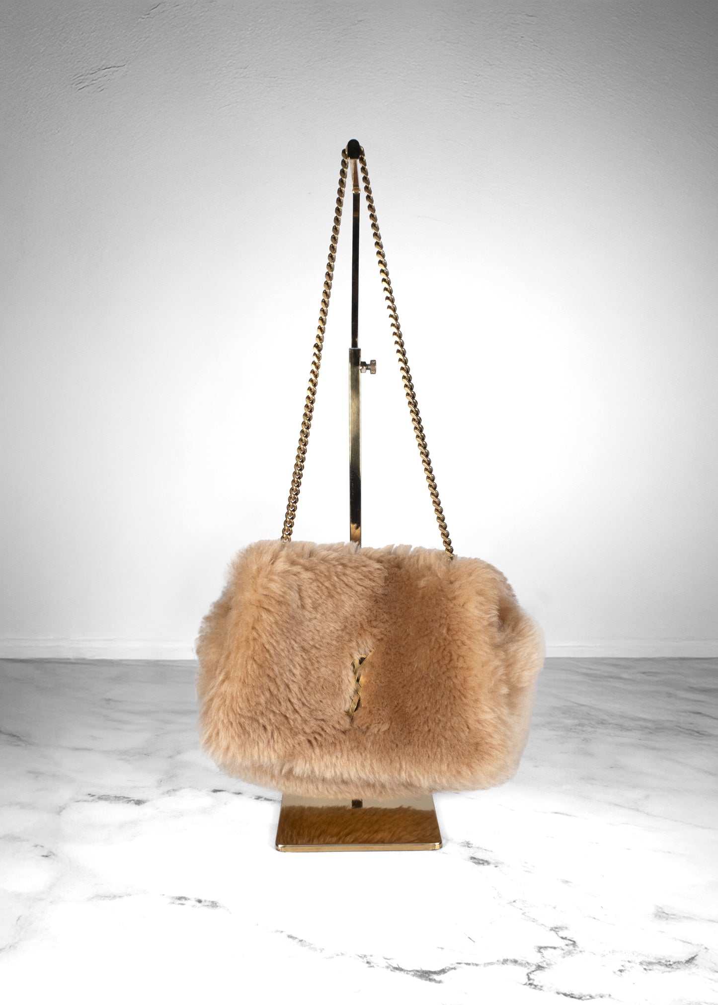 Saint Laurent Small Kate Genuine Shearling Shoulder Bag