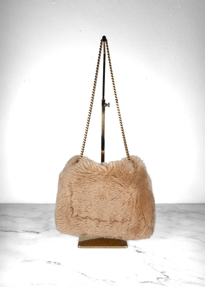 Saint Laurent Small Kate Genuine Shearling Shoulder Bag