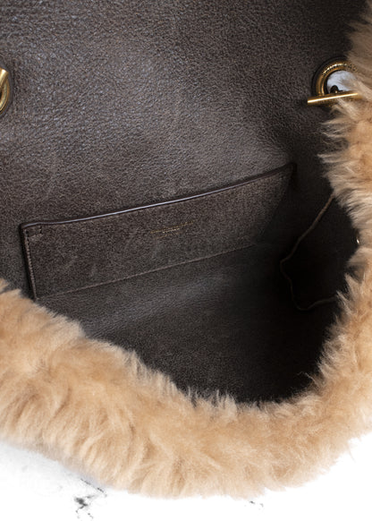 Saint Laurent Small Kate Genuine Shearling Shoulder Bag