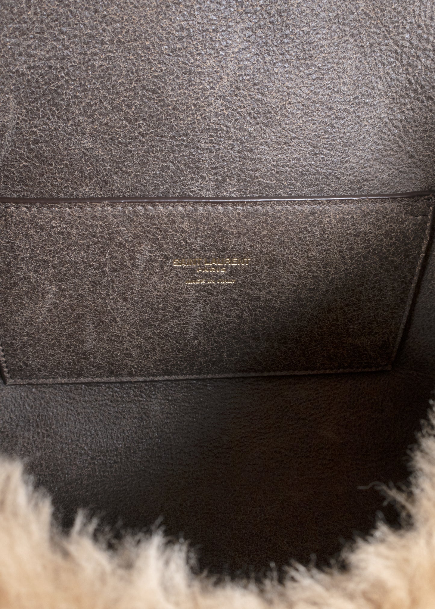 Saint Laurent Small Kate Genuine Shearling Shoulder Bag