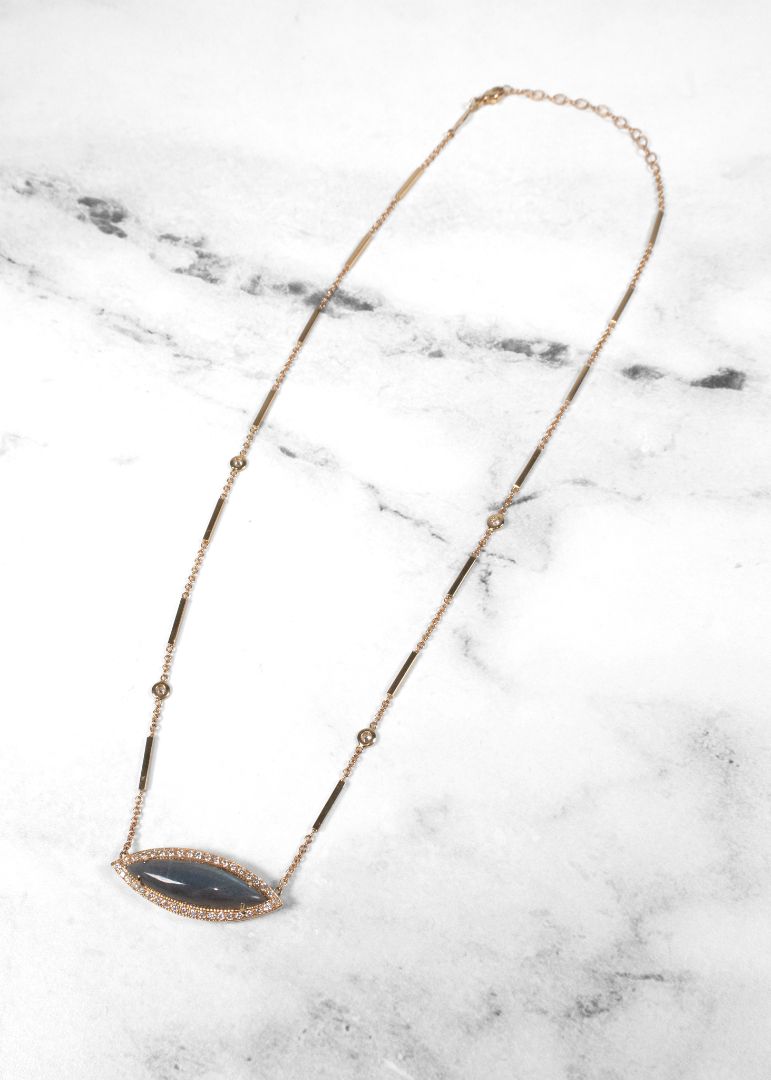 Jaquie Aiche Gold Chain Custom-Made Diamond Necklace