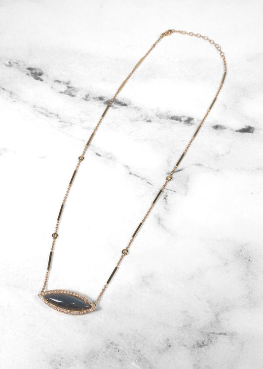 Jaquie Aiche Gold Chain Custom-Made Diamond Necklace