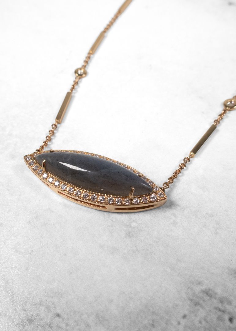 Jaquie Aiche Gold Chain Custom-Made Diamond Necklace