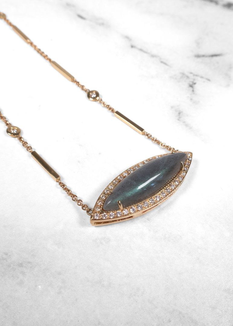 Jaquie Aiche Gold Chain Custom-Made Diamond Necklace