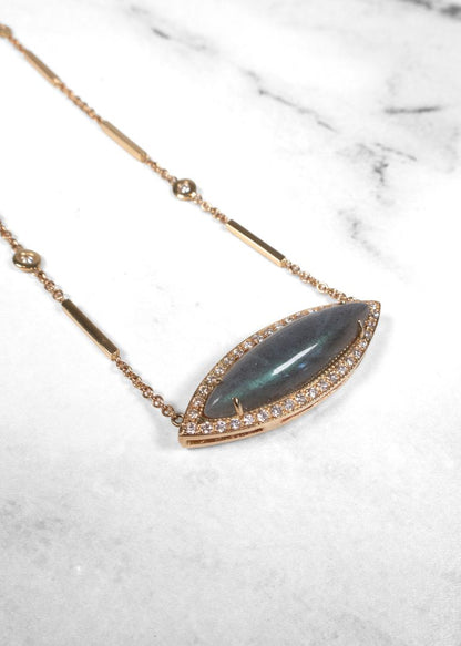 Jaquie Aiche Gold Chain Custom-Made Diamond Necklace