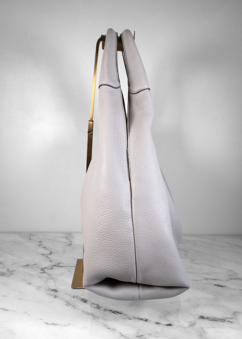 Gucci Light Grey Leather Large Hobo Bag
