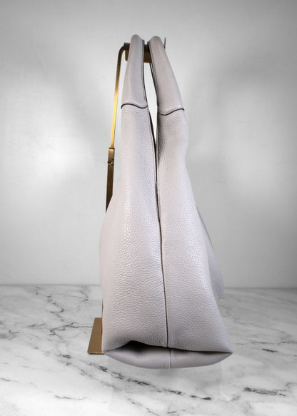 Gucci Light Grey Leather Large Hobo Bag