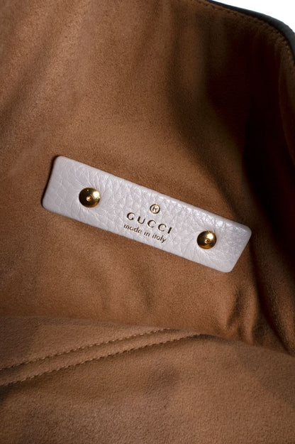 Gucci Light Grey Leather Large Hobo Bag