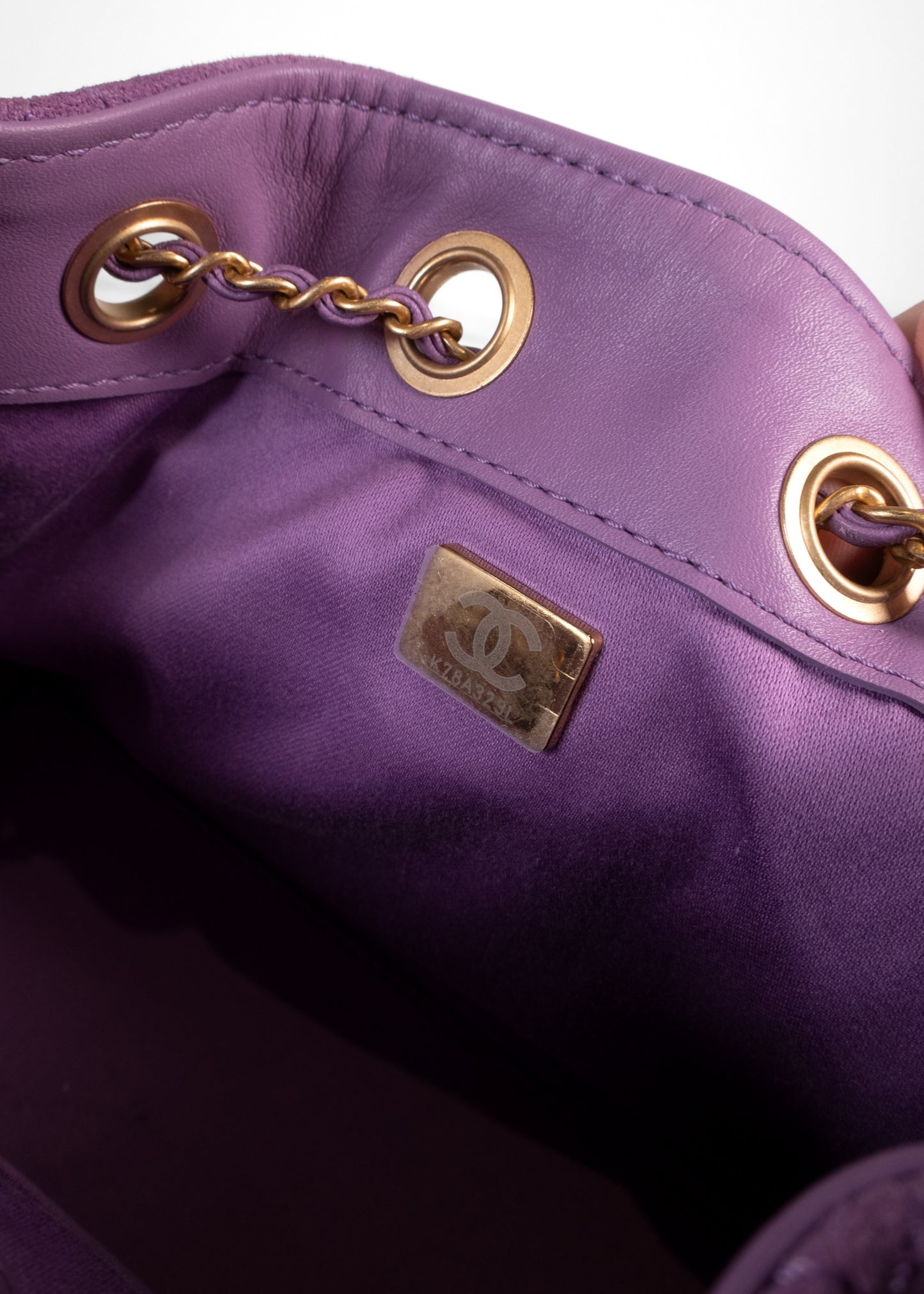 Chanel Suede Quilted Mini Chanel 25 Hobo Handbag