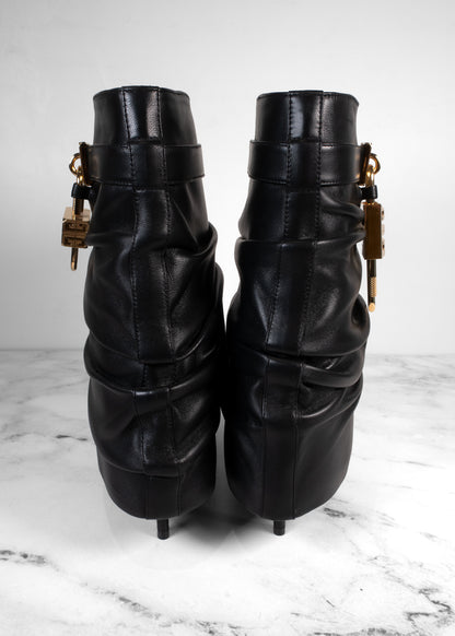 Givenchy Shark Lock Stiletto Ankle Boots in Nappa Leather