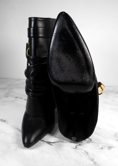 Givenchy Shark Lock Stiletto Ankle Boots in Nappa Leather