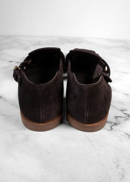Chanel Suede Grosgrain Cap Toe Fisherman Sandals