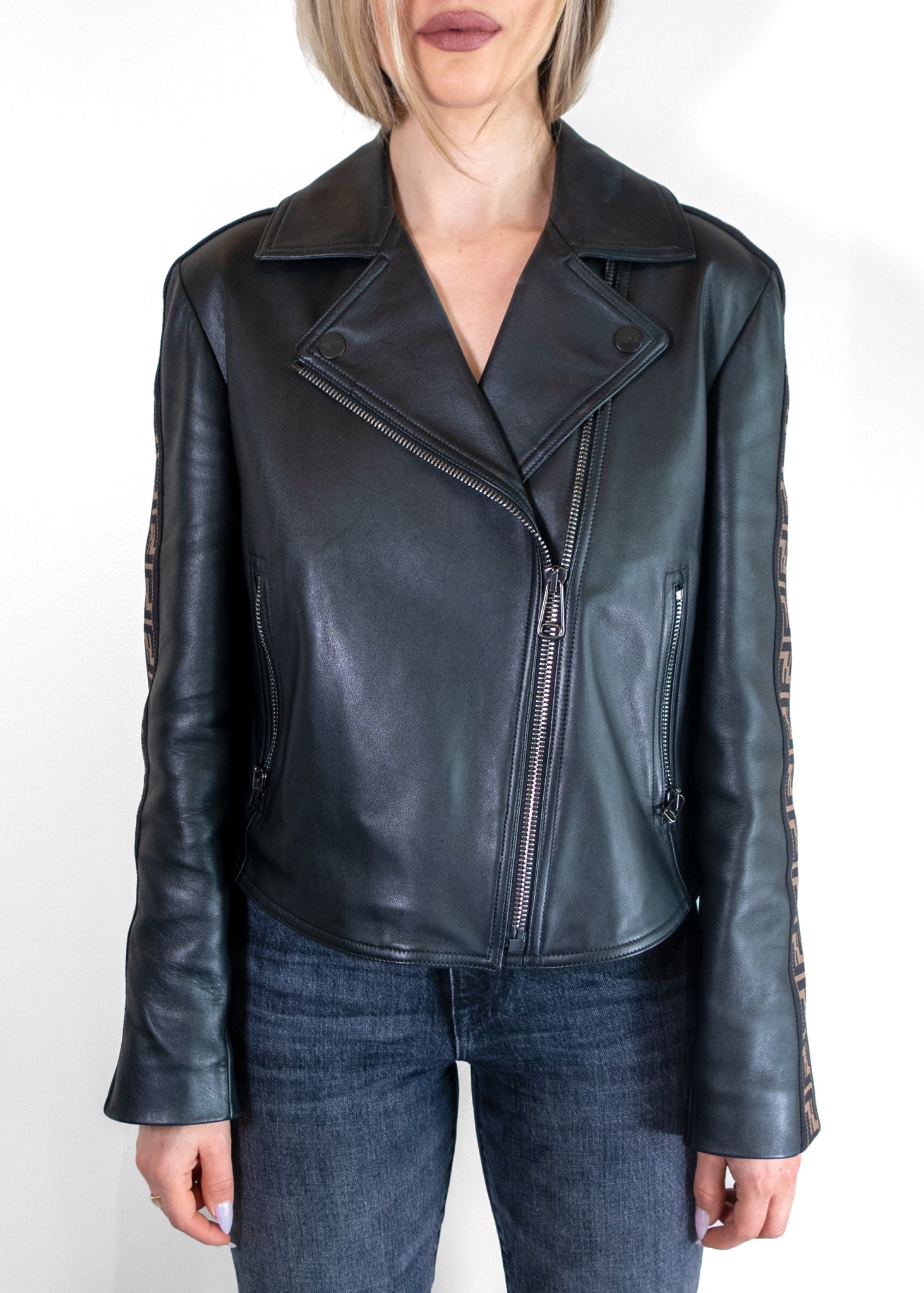 Fendi biker fashion jacket