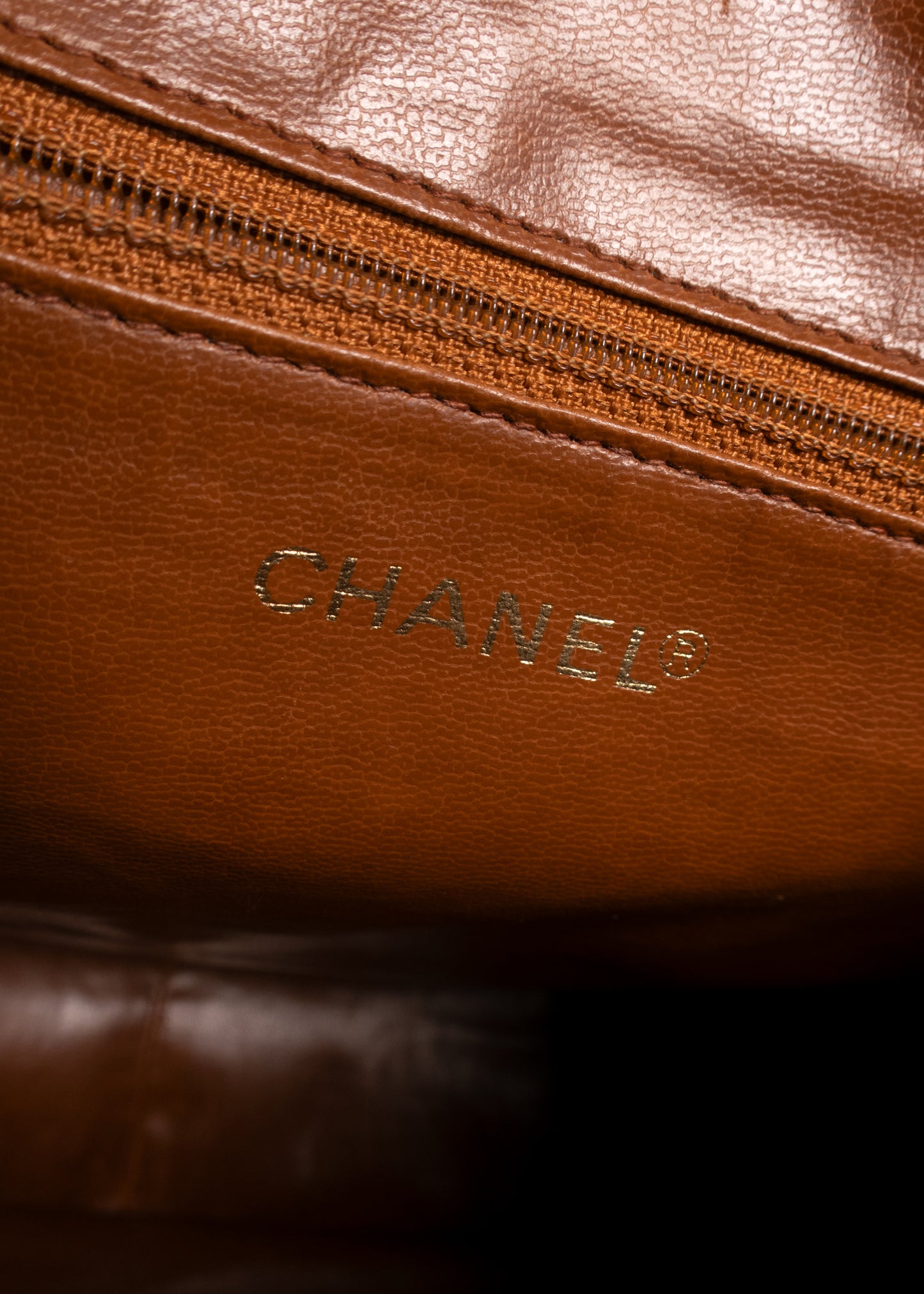 Chanel Vintage Quilted Caviar Leather Circle Turnlock Backpack