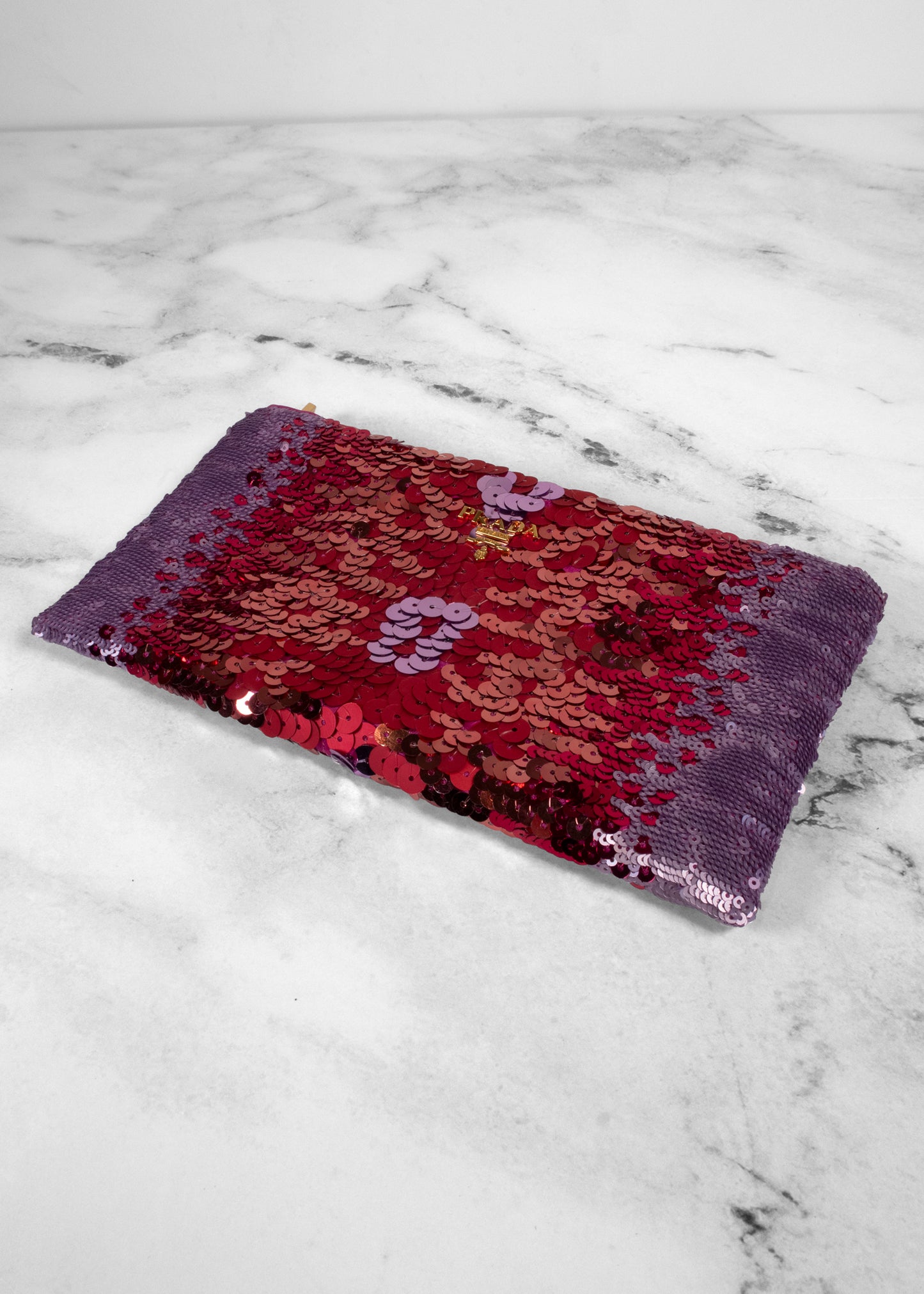 Prada Paillettes Sequin Pochette Clutch