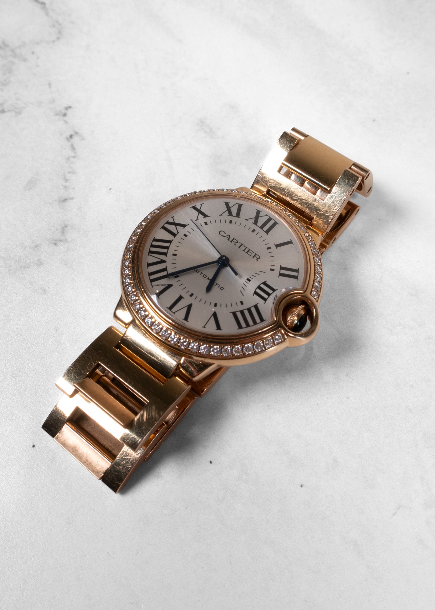 Cartier Ballon Bleu de Cartier 36mm 18K Rose Gold Diamond Watch