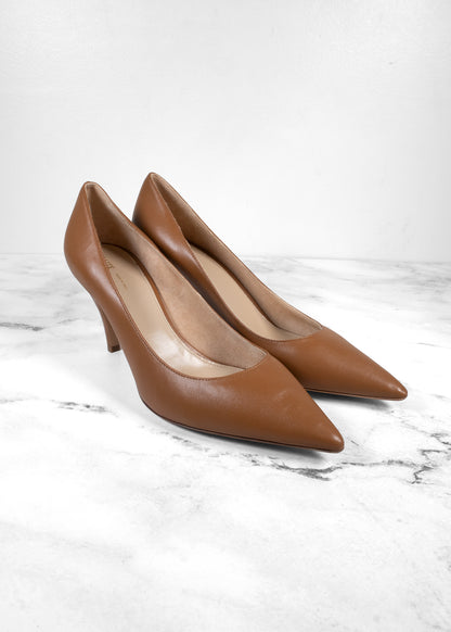 Khaite Leather Pointed-Toe Pumps