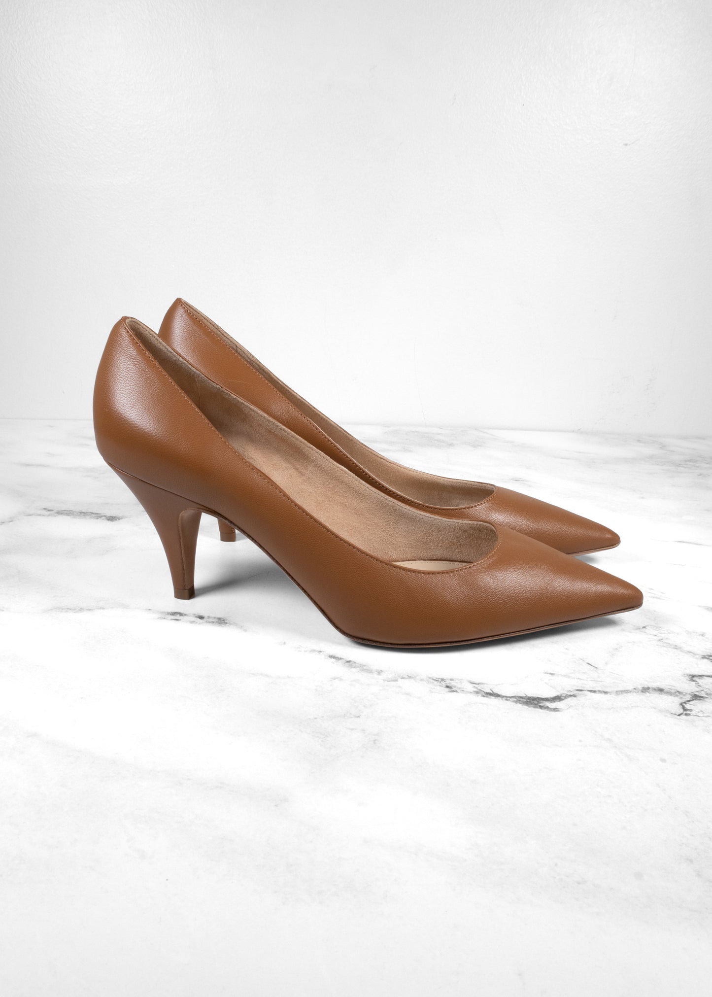 Khaite Leather Pointed-Toe Pumps