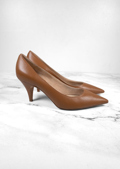 Khaite Leather Pointed-Toe Pumps