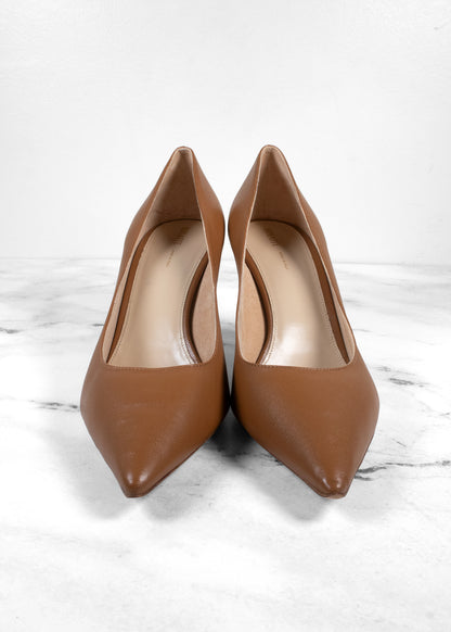 Khaite Leather Pointed-Toe Pumps