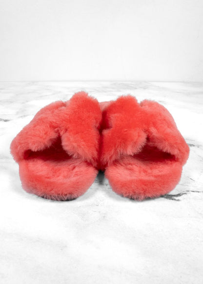 Hermès Oran Shearling Flat Sandals