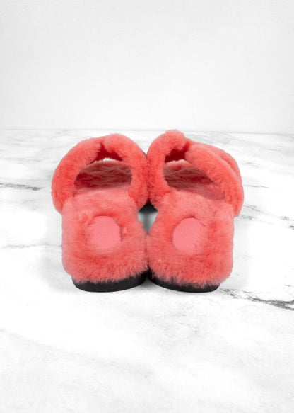 Hermès Oran Shearling Flat Sandals