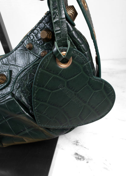 Balenciaga Croc-Embossed Neo Cagole XS Shoulder Bag