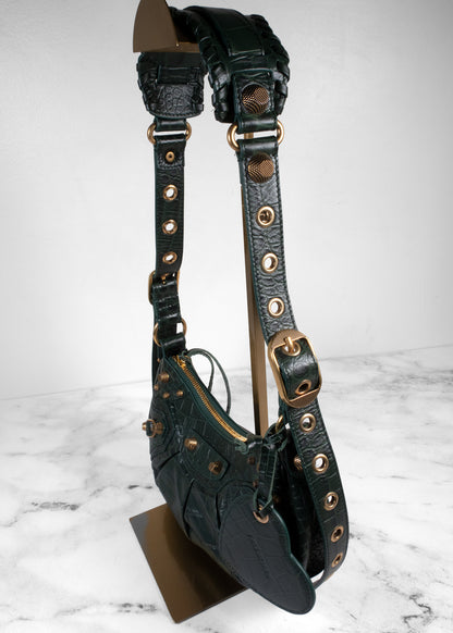 Balenciaga Croc-Embossed Neo Cagole XS Shoulder Bag